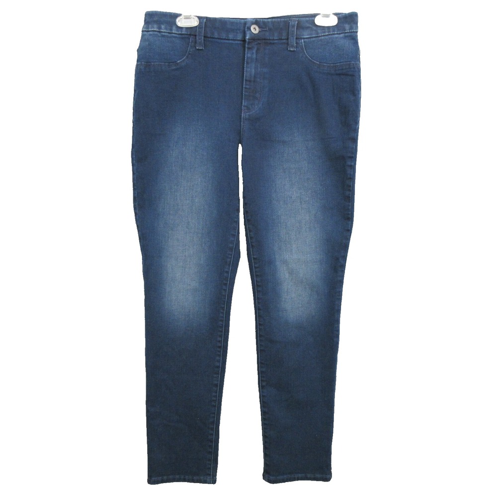 Chico's Jeans Womens Size 0.5 US 6 Girlfriend Slim Leg Blue Denim Cotton Blend
